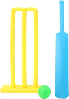 Cricket Set Beach Cricket Bat with 1 Ball and Stumps with Stand Bails Unisex Sports Game Set for Outdoor Sports Beach Play