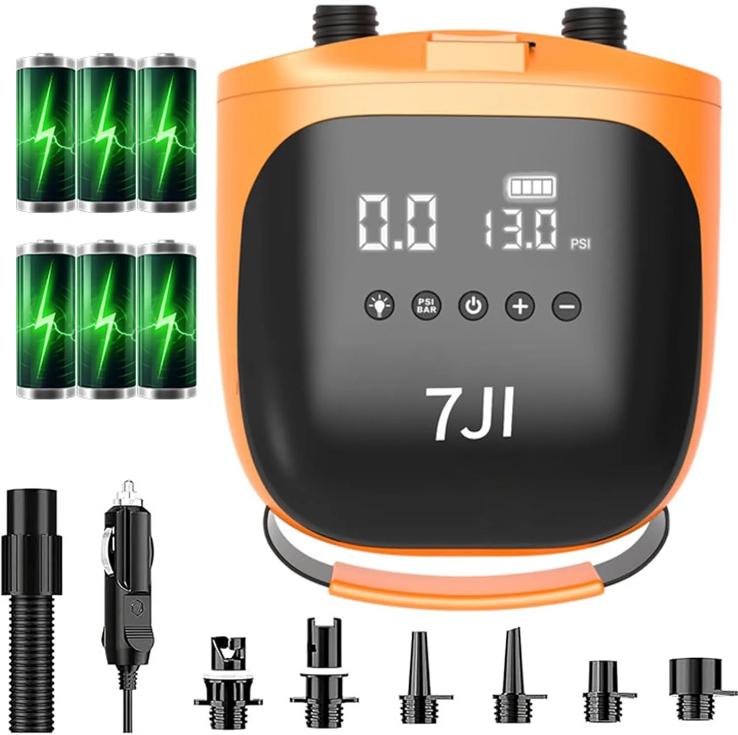 Electric Paddle Board Pump, Rechargeable 20PSI SUP Pump, Dual-Stage Inflation & Auto-Off Air Pump for Stand up Paddle Boards, Kayak, Inflatables, Boats, Tent, Kite Wings