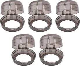 Gas Stove Knob Cover High Temperature Child Proof Oven Safety for Restaurant Kitchen Home PC Material (Transparent Black)