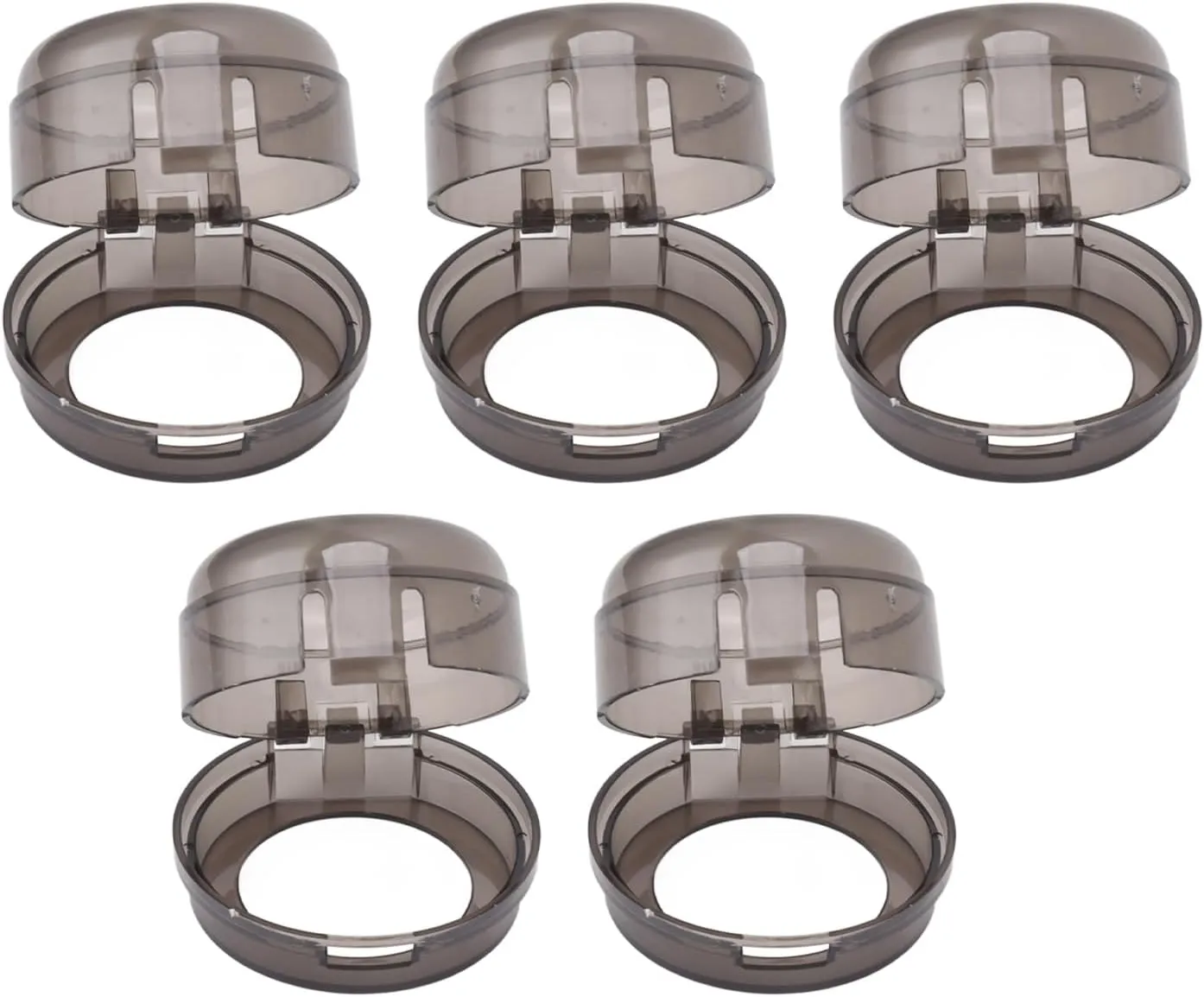 Gas Stove Knob Cover High Temperature Child Proof Oven Safety for Restaurant Kitchen Home PC Material (Transparent Black)