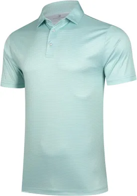 Golf Shirts for Men - Short Sleeve Performance Print Moisture Wicking Polo Shirt