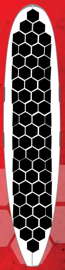 Honeycomb Wax Mat Kit, no Mess Surfboard Wax Alternative