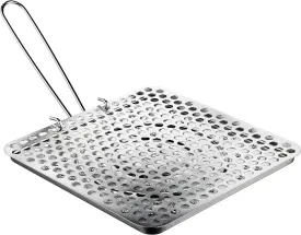 Ibili Foldable Tin Plate Stovetop Bread Toaster ?C Ideal for Home and Camping Use ?C for Gas Flames and Campfires ?C Compact and Portable Design ?C Made in Spain ?C 7.8 x 7.8 Inches