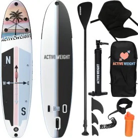 Inflatable Stand Up Paddle Board | Premium SUP Stand Up Paddle Board for Adults/Kids | Kayak Seat Conversion Kit | Mount | Hand Pump | Bag | Paddle | 3 Fins | Leash | Repair Kit