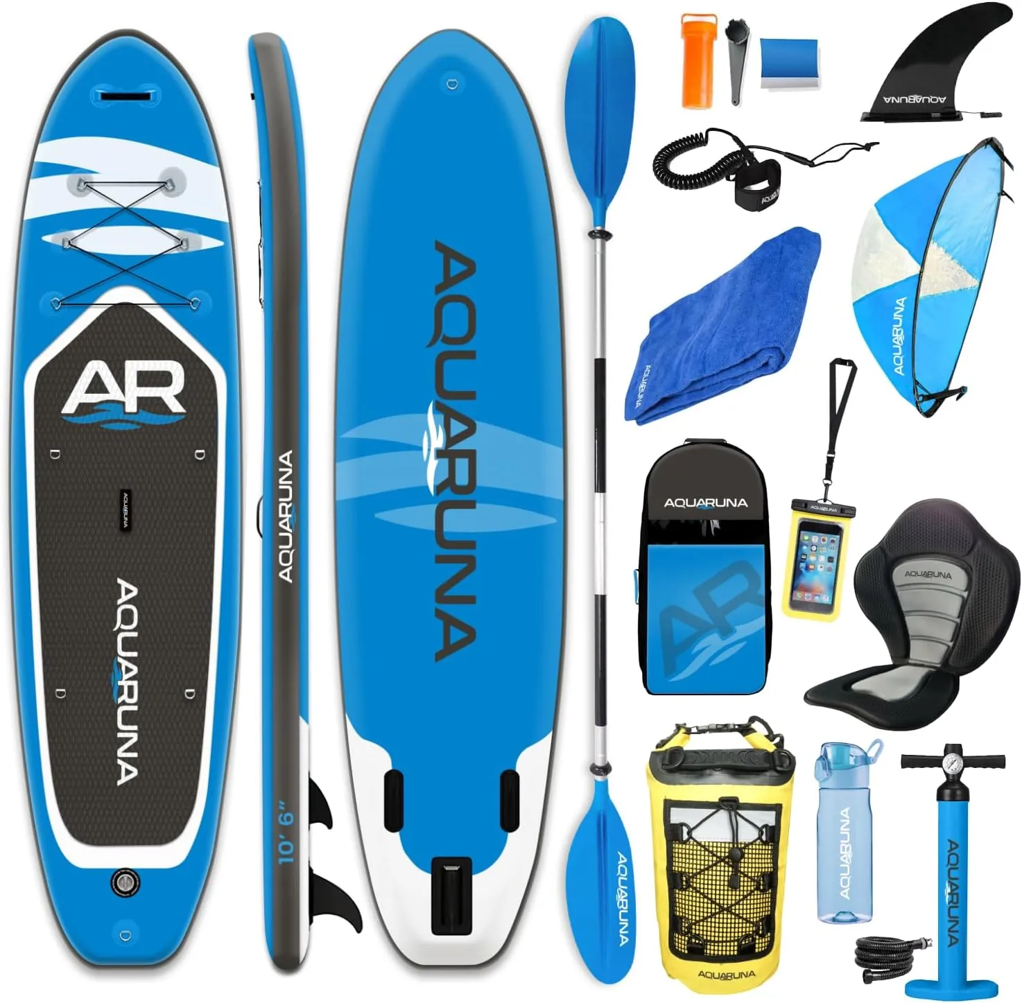 Inflatable Stand Up Paddleboard SUP Inflatable Paddle board with Seat & Accessories Bundle Ultra-Durable Military Grade PVC   Repair Kit