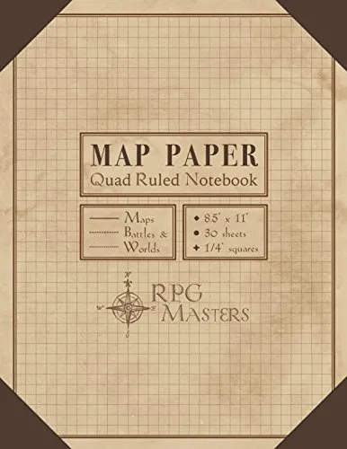 Map Paper: Quad Ruled Book for Map Making Paperback  May 7, 2018
