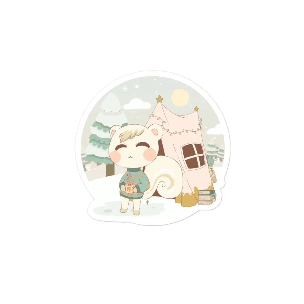 Marshal's Cozy Christmas | Animal Crossing | Bubble-free stickers