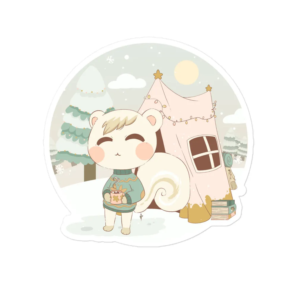 Marshal's Cozy Christmas | Animal Crossing | Bubble-free stickers