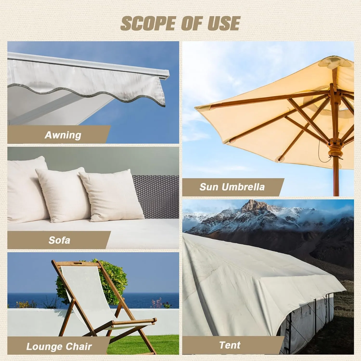 OAZ 4 x 79 inch Canvas Repair Patches Canvas Fabric Patch Self-Adhesive Canvas Repair Tape Waterproof Outdoor Gear Repair Patch Kit for Boat Cover Awning Sofa Chair Couch Tent Bag (Gray)