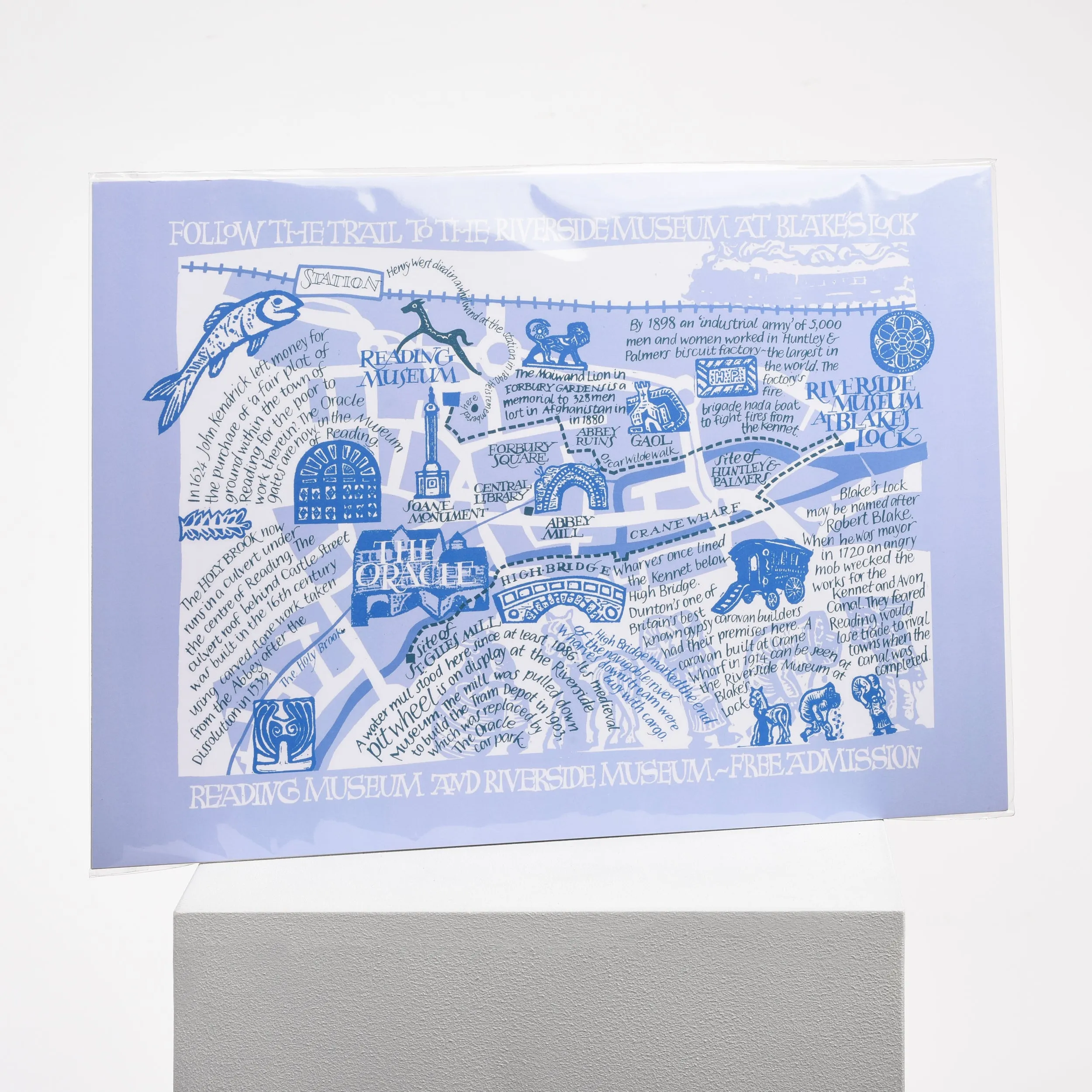Riverside Map Unframed Print (Sally Castle)