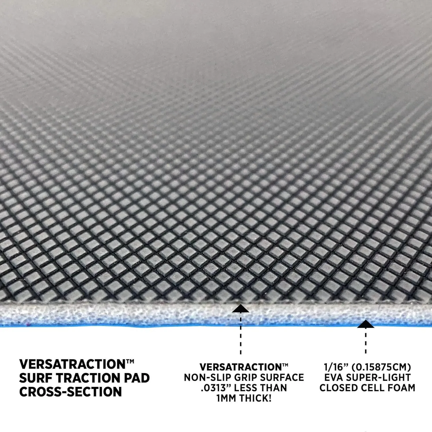 Surfboard Hexi Plexer Stripe 3 Piece Tailpad