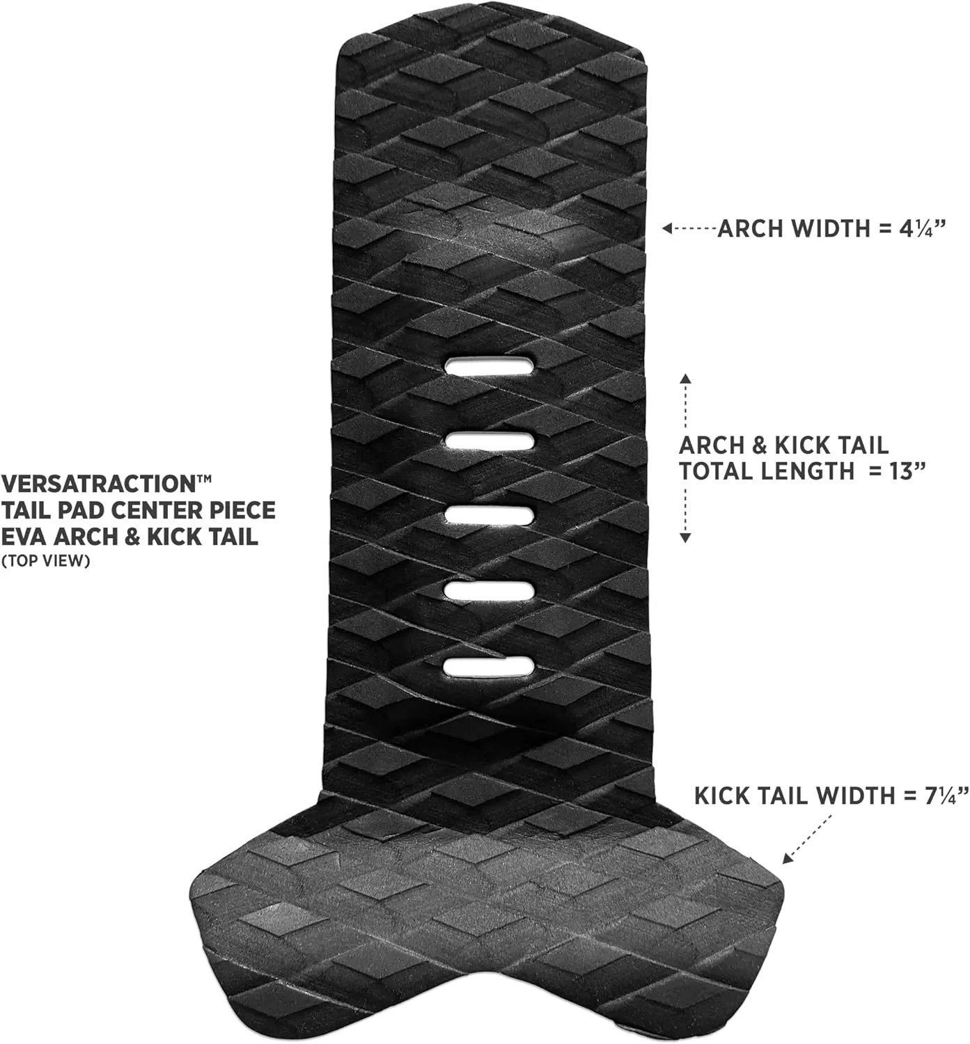 Surfboard Hexi Plexer Stripe 3 Piece Tailpad