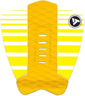 Surfboard Yellow Stripe 3 Piece Tailpad