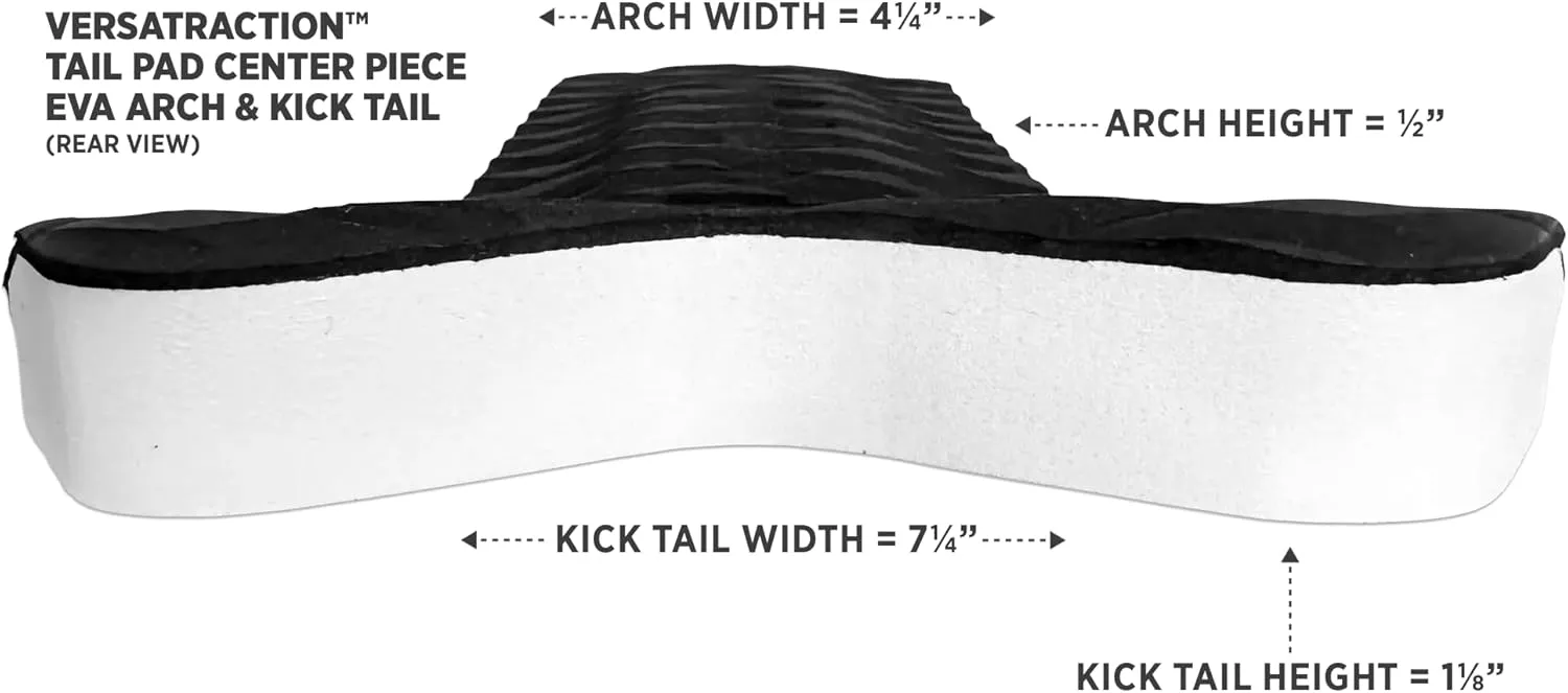 Surfboard Yellow Stripe 3 Piece Tailpad